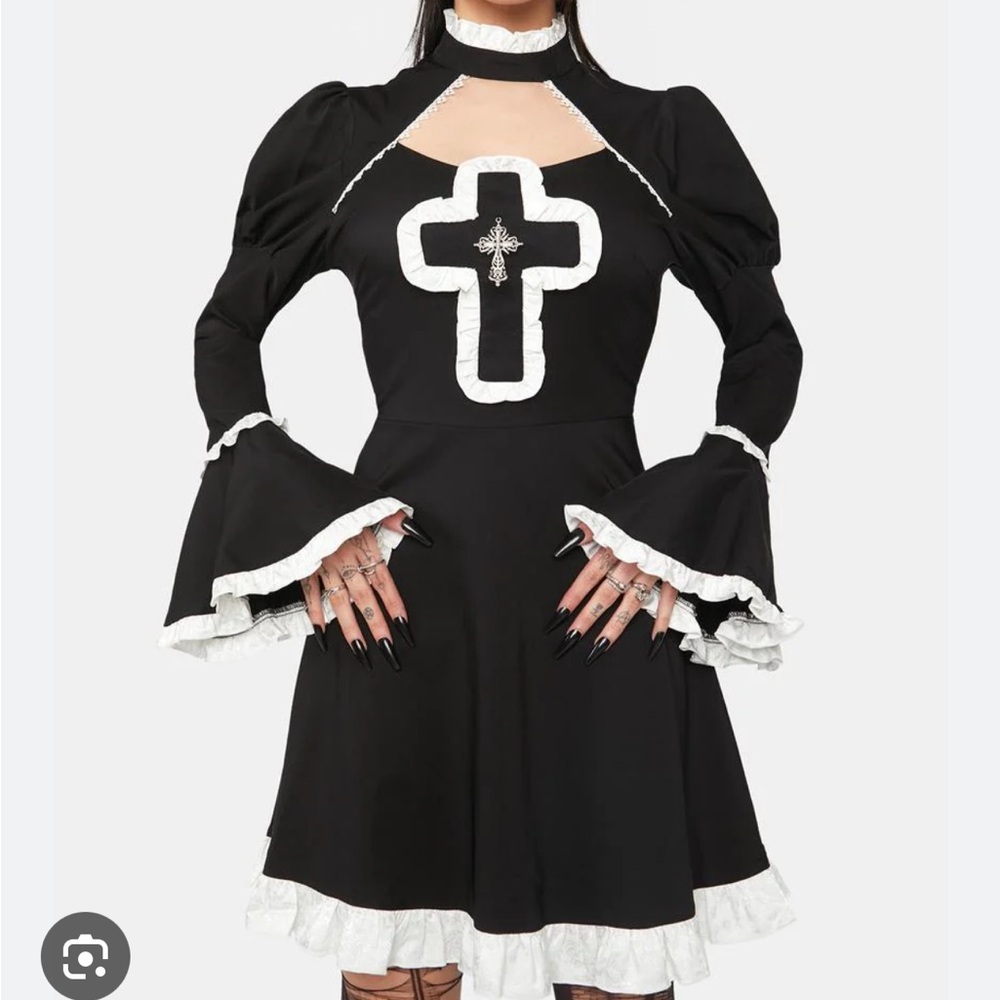 Gothic cross doll dress size small NWT